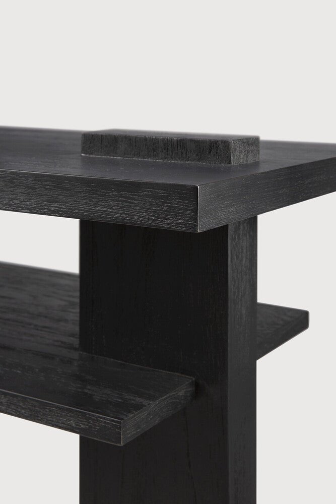 Bok Outdoor Dining Table – Solid Teak, Grooved Top & Sculptural Design - Sage InteriorsEthnicraftConsole Table