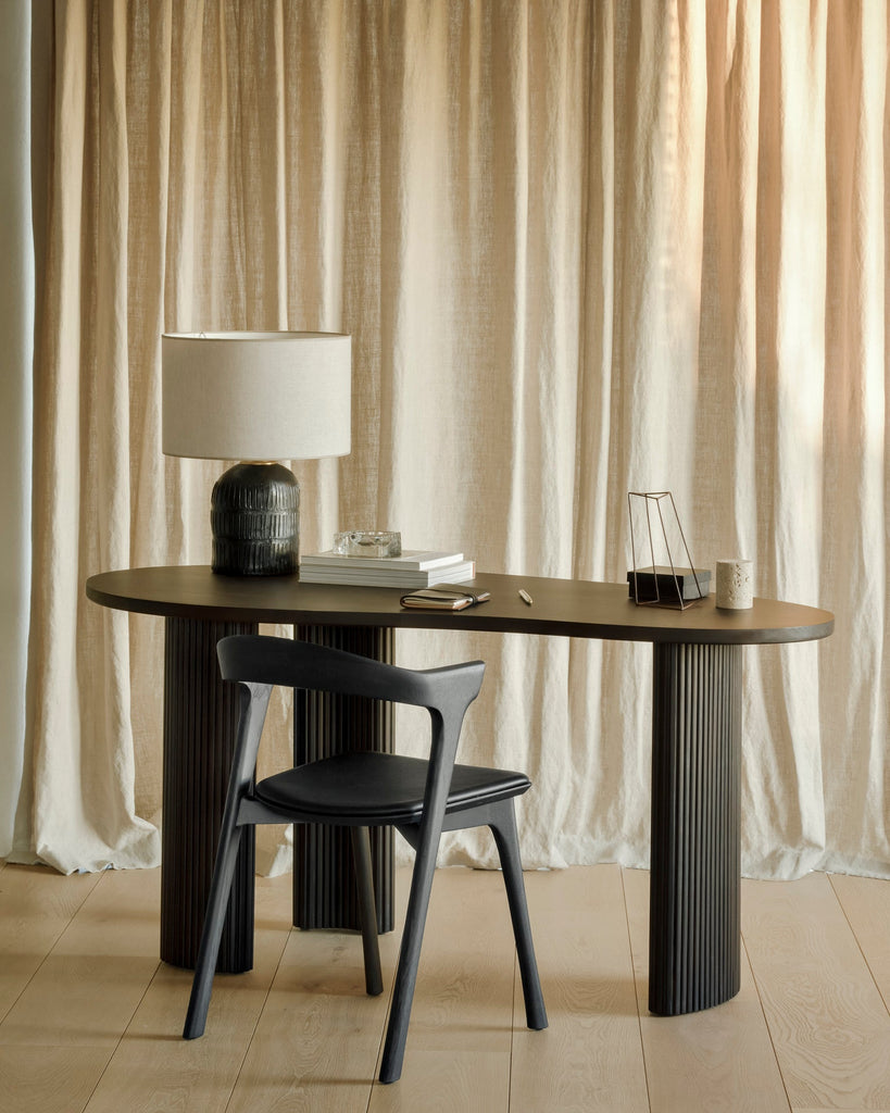 Boomerang Desk – Sculpted Solid Wood Work Desk by Sage Interiors - Sage InteriorsethnicraftDesk