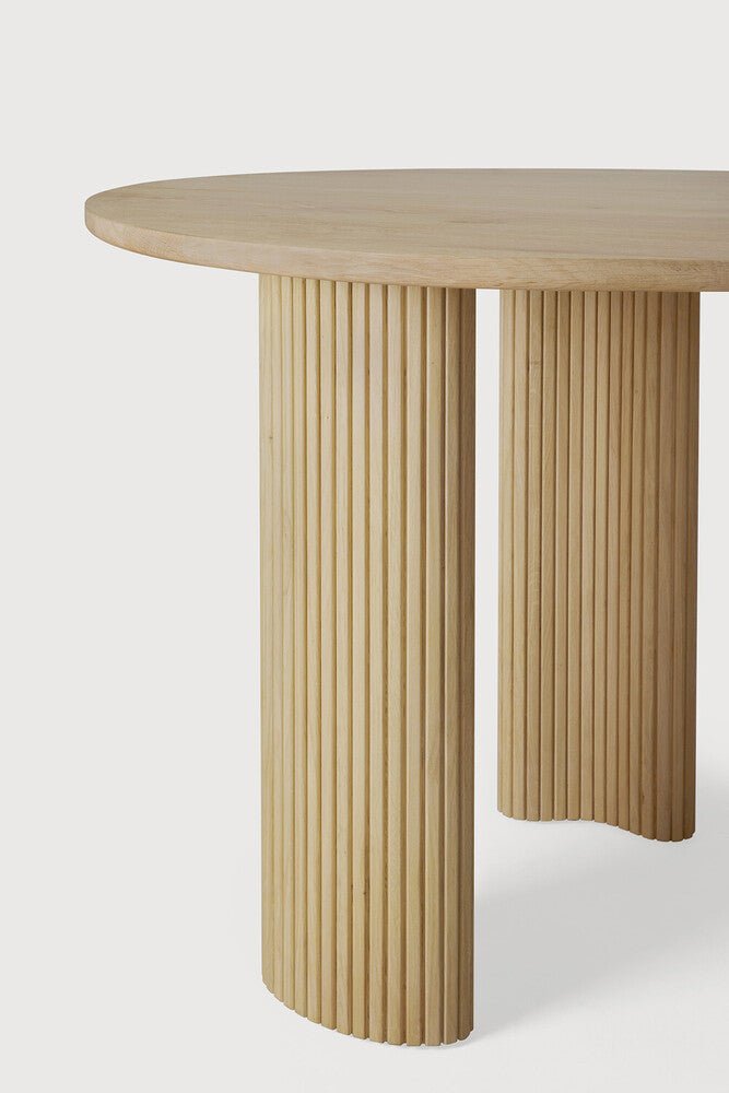 Boomerang Solid Oak Desk with Pebble Top & Curved Leg Design - Sage InteriorsEthnicraftDesk