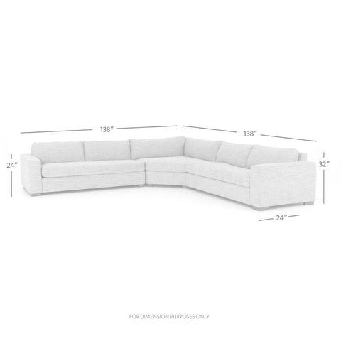 Boone 3 - Piece Sectional Large - Sage InteriorsFour HandsSofa
