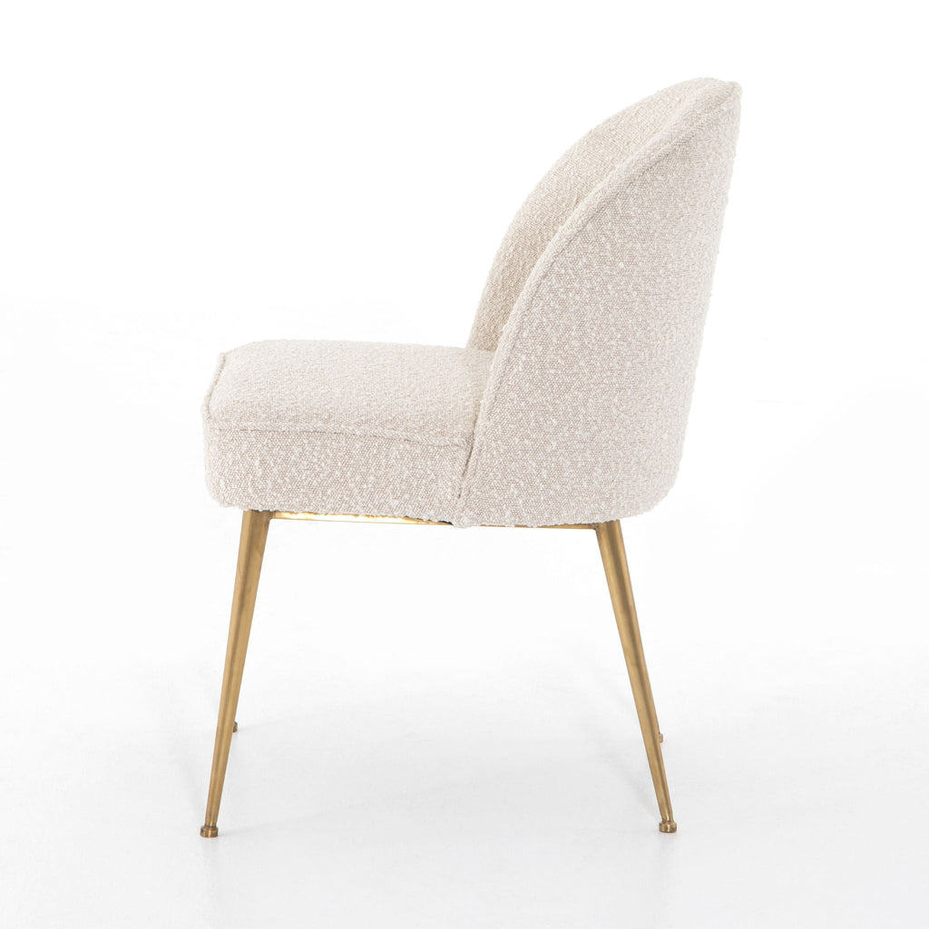 Boucle meets Brass Dining Chair - Sage InteriorsFHDining Chair