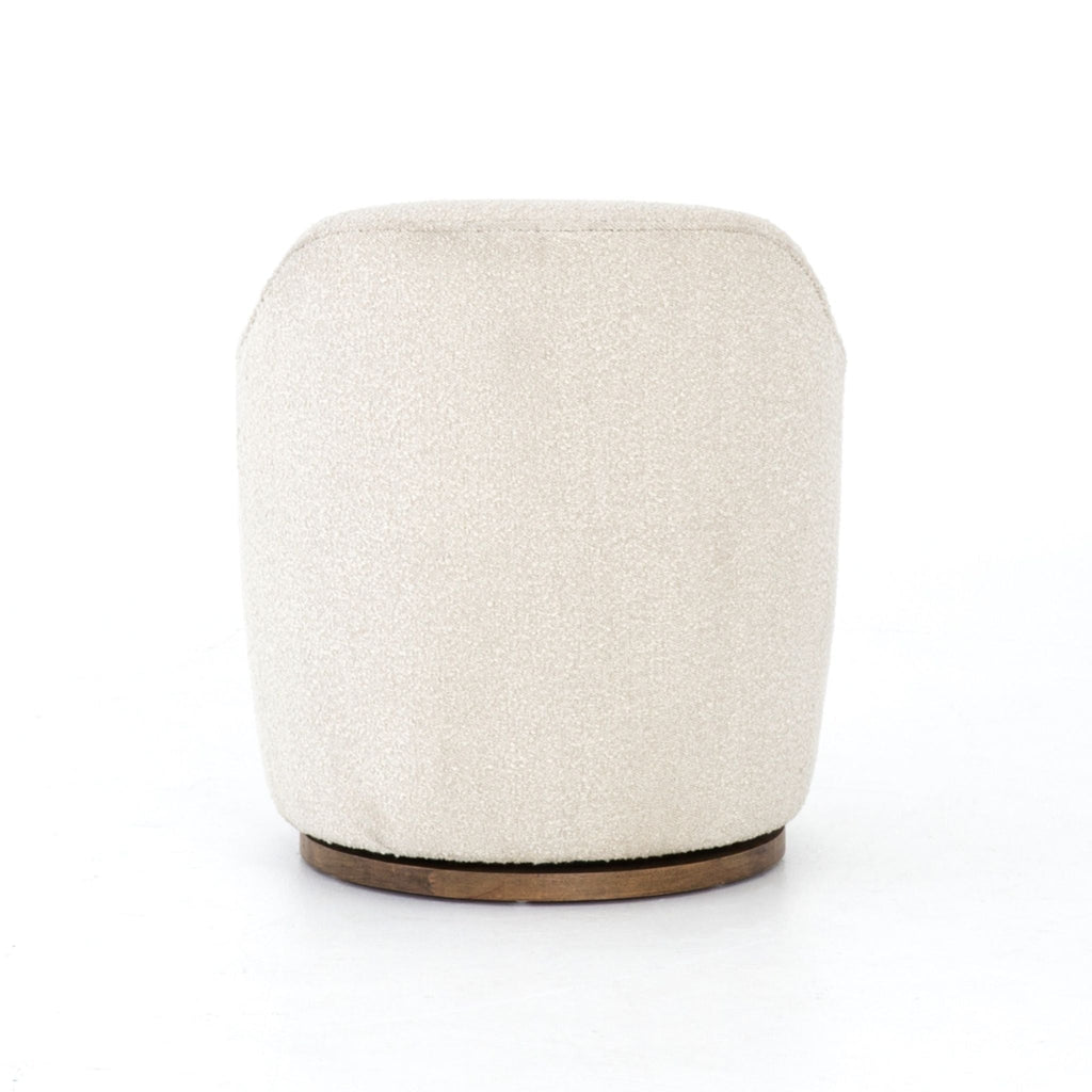 Bouclé Swivel Chair, Performance Knoll Natural, Delivered to You Sooner