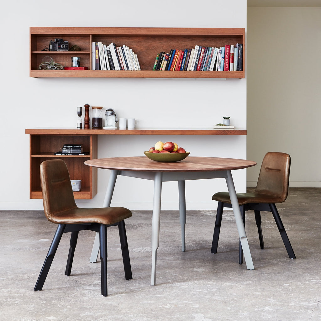 Bracket Dining Chair – Leather Upholstery with Solid Beech Wood Legs - Sage InteriorsSage InteriorsBracket Dining Chair