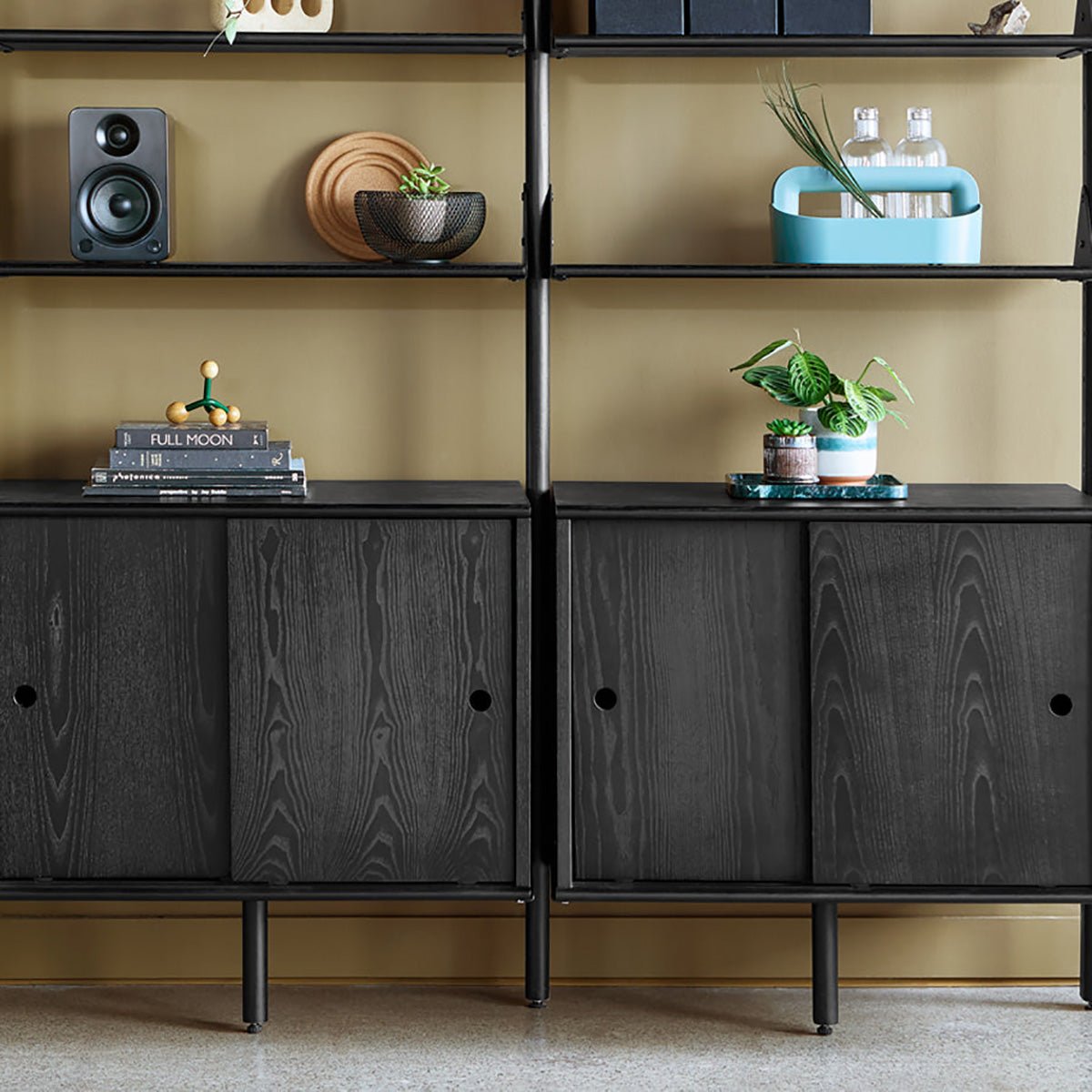 Small Multi Storage Unit Branch-2 Multi Storage Unit with Desk Modular Workspace | Sage Interiors