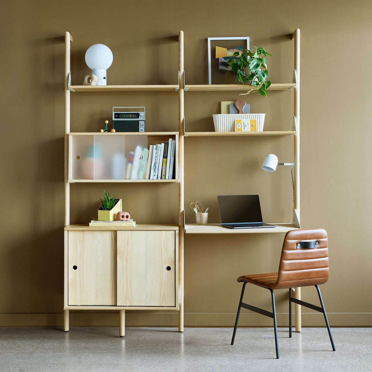 Branch-2 Multi Storage Unit with Desk Modular Workspace | Sage Interiors
