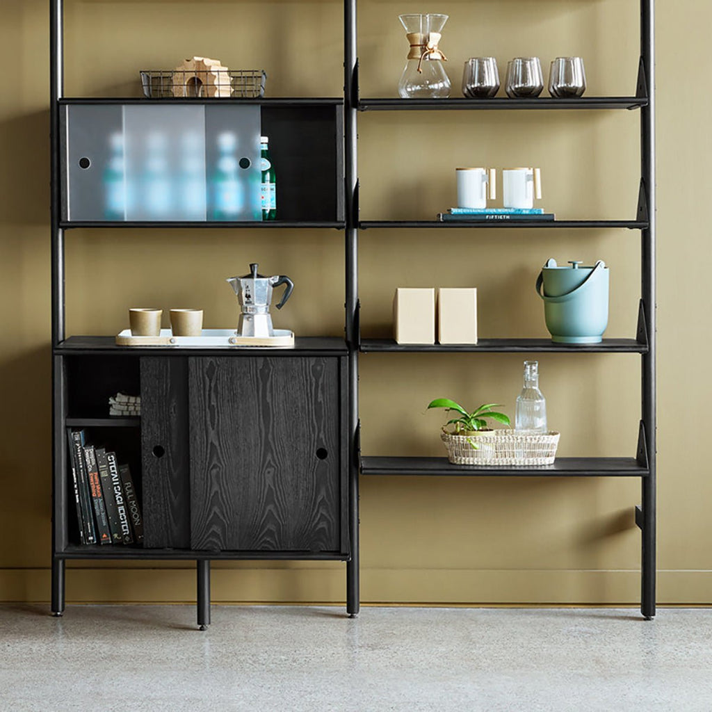 Branch Small Cabinet Modular Display Storage with Frosted Acrylic Sliding Doors - Sage InteriorsGusCabinet