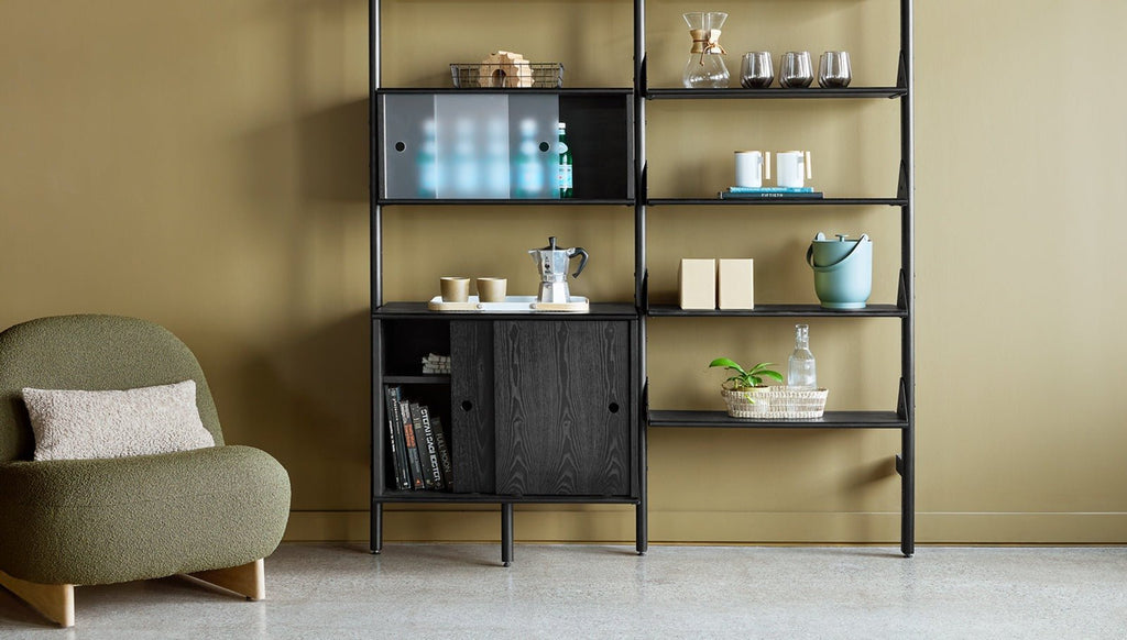 Branch Small Cabinet – Modular Display with Frosted Acrylic Sliding Doors - Sage InteriorsGusCabinet