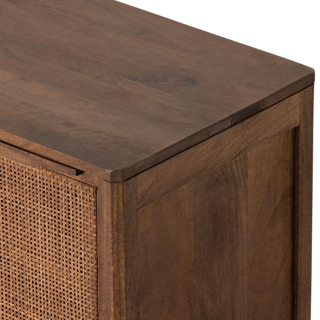 Brown Mango Caned Nightstand - Sage InteriorsFHNightstands