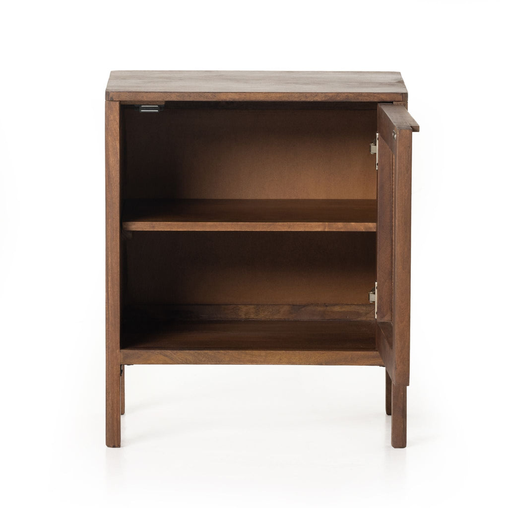 Brown Mango Caned Nightstand - Sage InteriorsFHNightstands