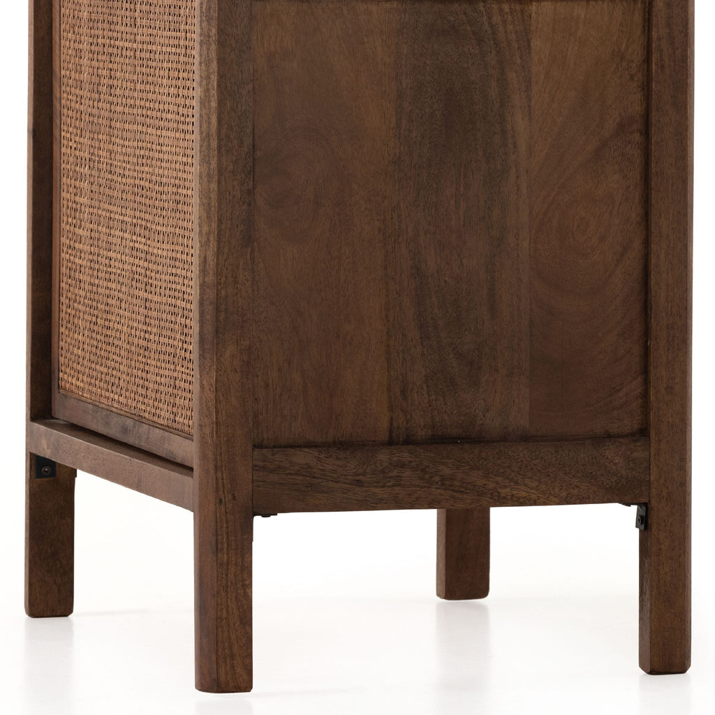 Brown Mango Caned Nightstand - Sage InteriorsFHNightstands