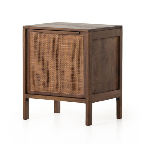 Brown Mango Caned Nightstand - Sage InteriorsFHNightstands