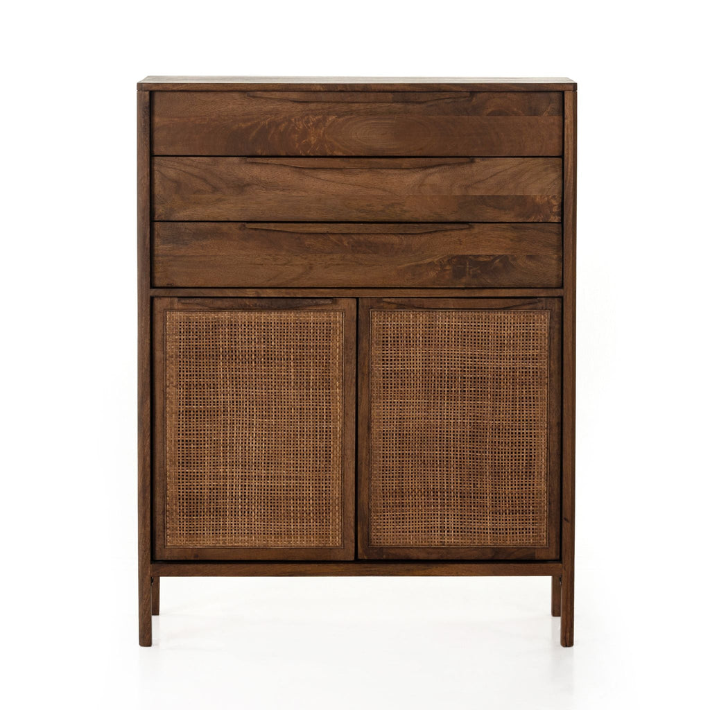 Brown Mango Caned Tall Dresser - Sage InteriorsFHDressers