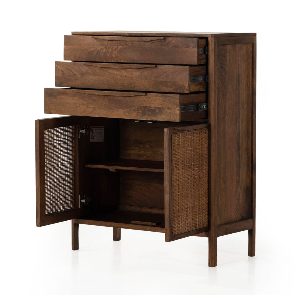 Brown Mango Caned Tall Dresser - Sage InteriorsFHDressers
