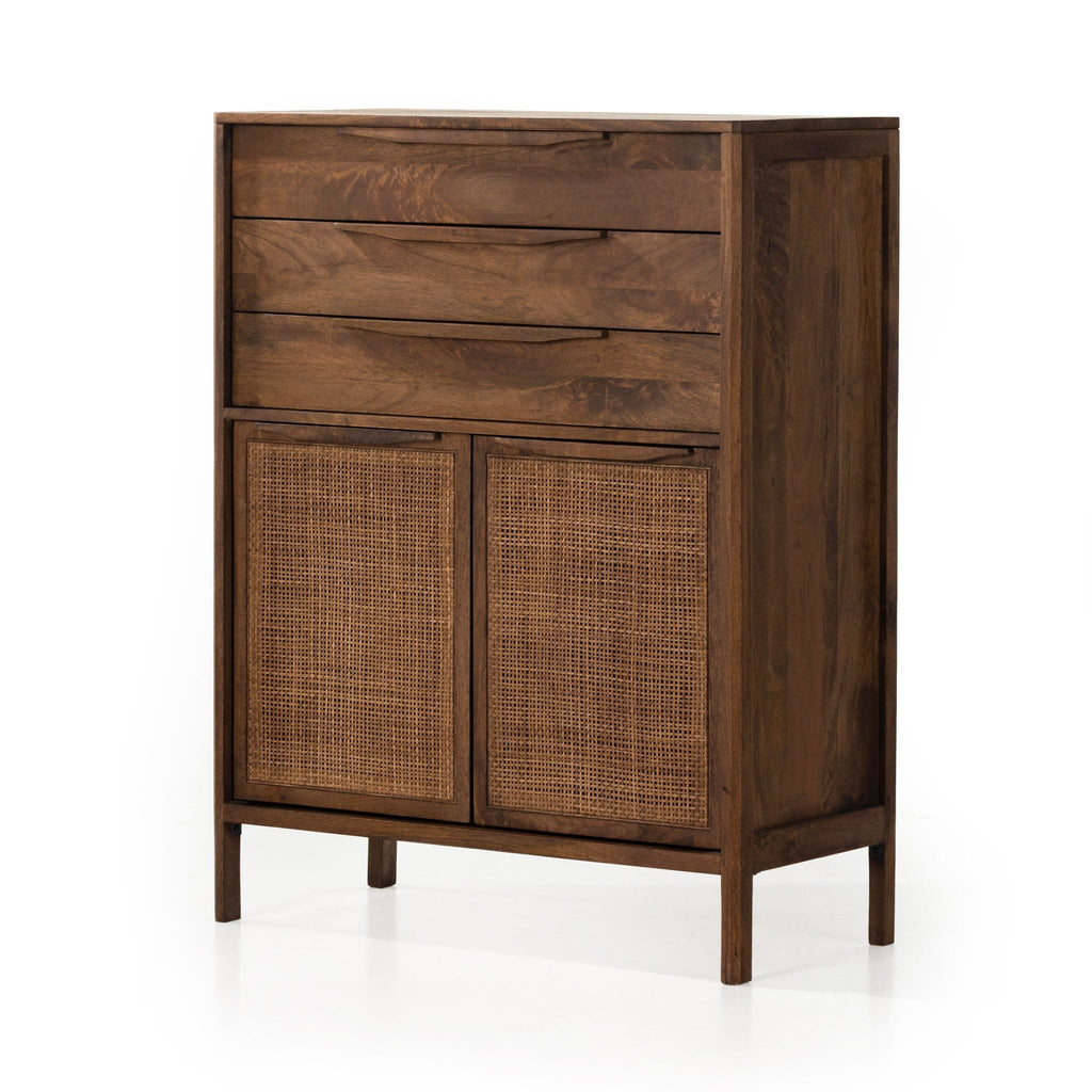 Brown Mango Caned Tall Dresser - Sage InteriorsFHDressers