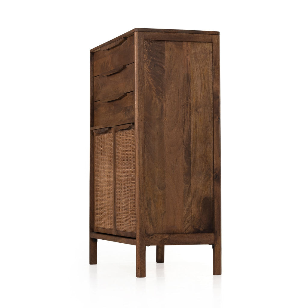 Brown Mango Caned Tall Dresser - Sage InteriorsFHDressers