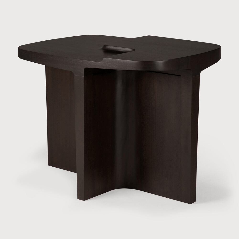 Brutalist Side Table - Varnished Mahogany - Rose Brown - Rectangular - Sage InteriorsEthnicraftSide Table