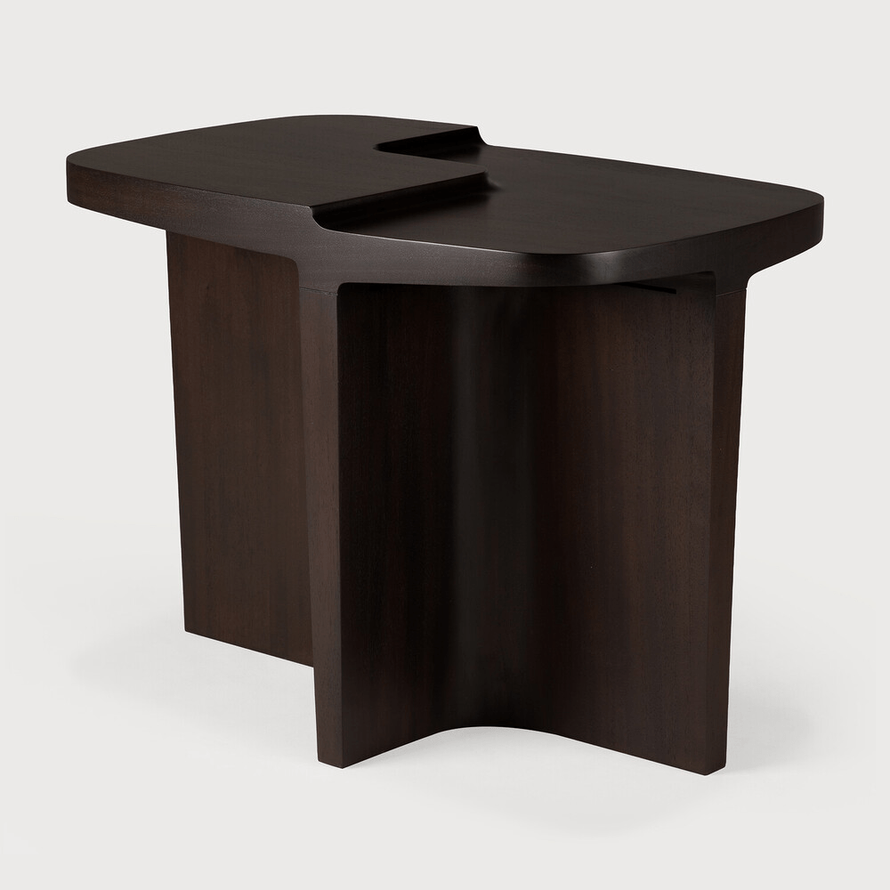 Brutalist Side Table - Varnished Mahogany - Rose Brown - Rectangular - Sage InteriorsEthnicraftSide Table