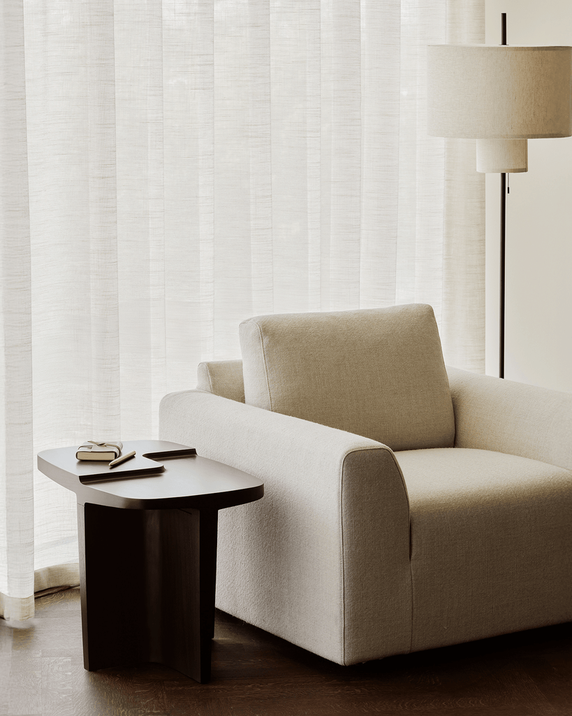 Brutalist Side Table - Varnished Mahogany - Rose Brown - Rectangular - Sage InteriorsEthnicraftSide Table