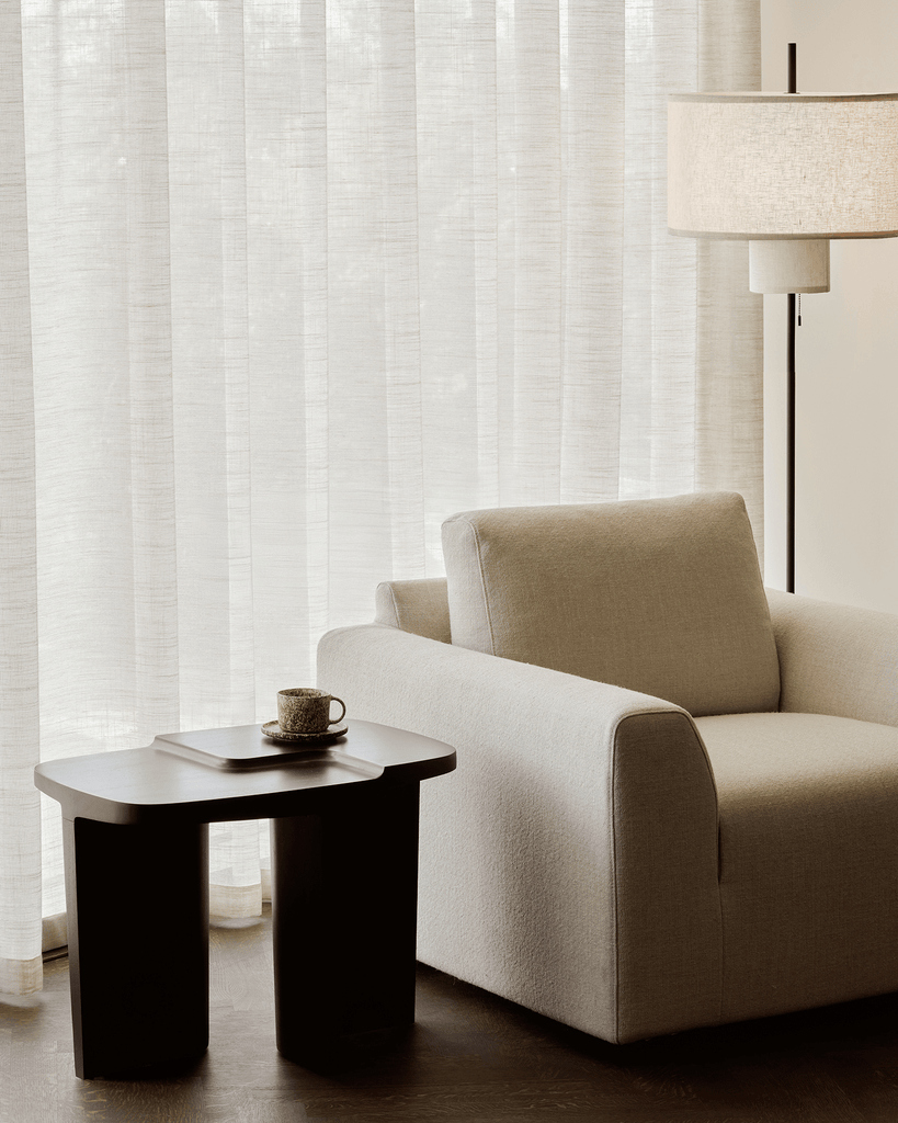 Brutalist Side Table - Varnished Mahogany - Rose Brown - Rectangular - Sage InteriorsEthnicraftSide Table