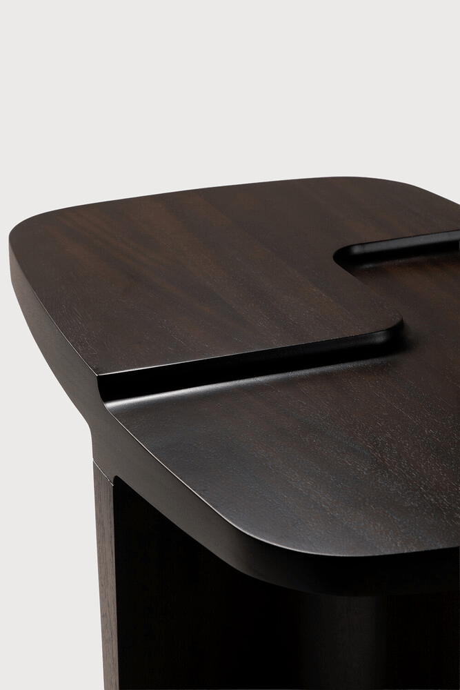 Brutalist Side Table - Varnished Mahogany - Rose Brown - Rectangular - Sage InteriorsEthnicraftSide Table