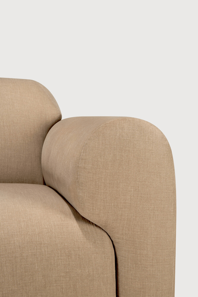 Bulky Modular Sofa Set – Light Sepia Extra - Large Sectional with Semi - Circle Footstool - Sage InteriorsEthnicraftSofa
