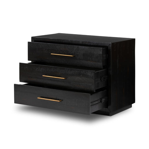 Burnished Black Nightstand, Large - Sage InteriorsFHottoman