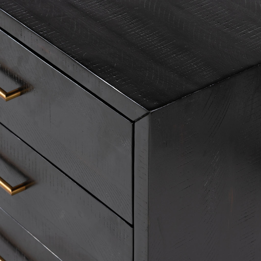 Burnished Black Nightstand, Large - Sage InteriorsFHottoman