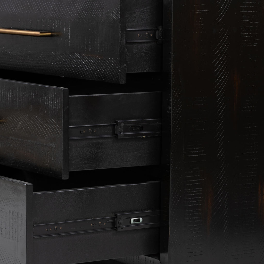 Burnished Black Nightstand, Large - Sage InteriorsFHottoman