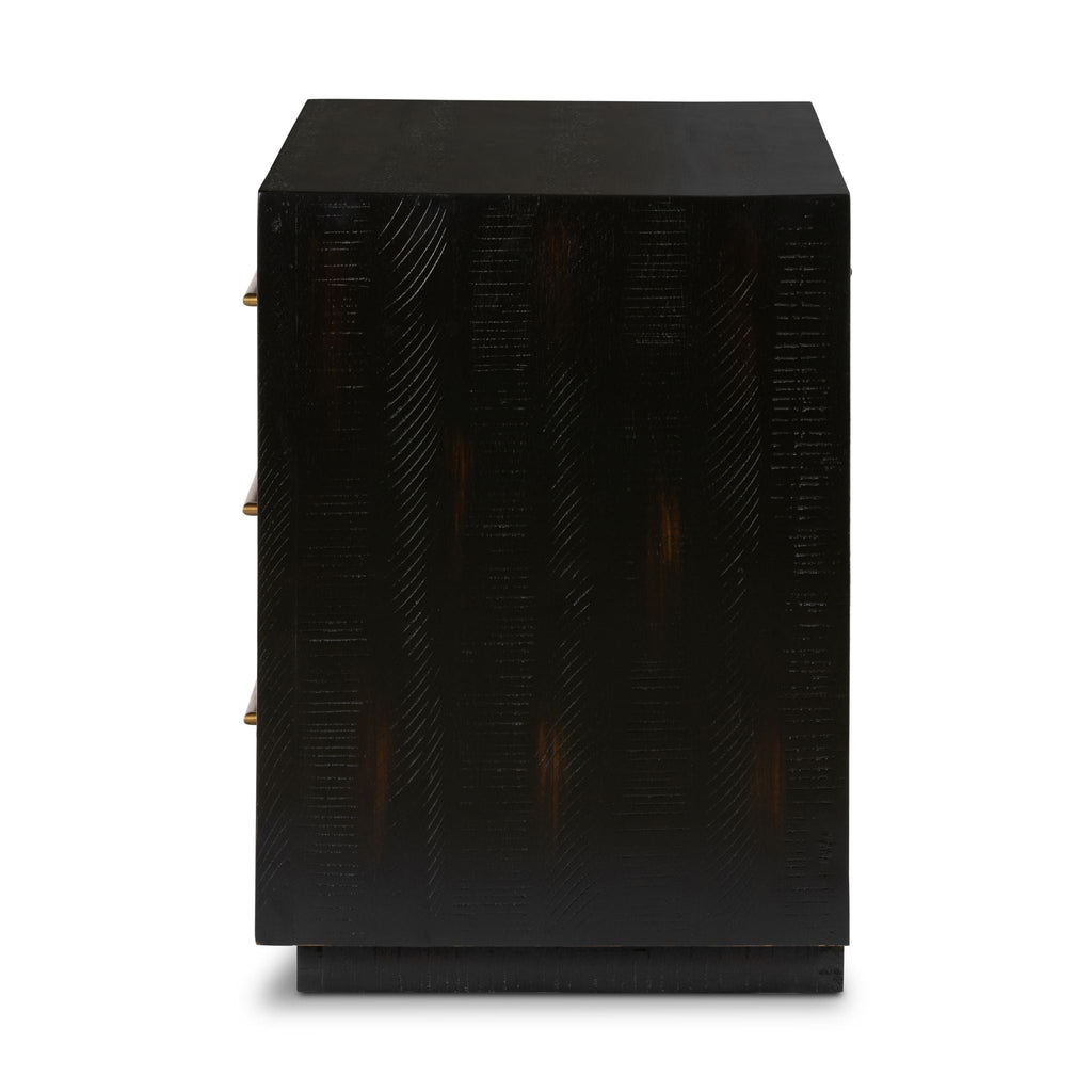 Burnished Black Nightstand, Large - Sage InteriorsFHottoman