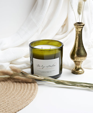 Amber + Driftwood Coconut Apricot Creme Wax Candle - 13oz