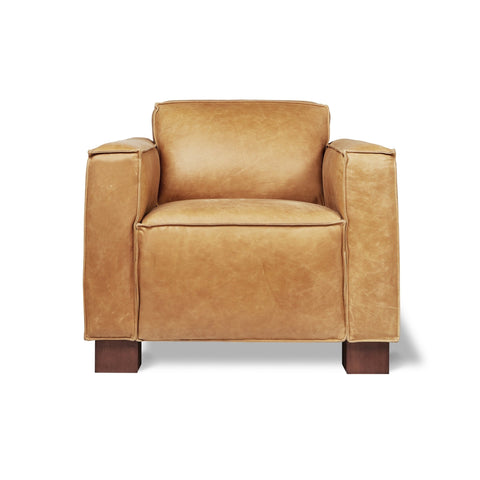 Cabot Chair – Masculine Leather Lounge with French Seam Detailing - Sage InteriorsSage InteriorsChair