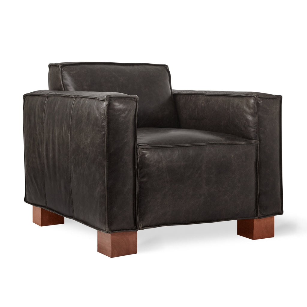 Cabot Chair – Masculine Leather Lounge with French Seam Detailing - Sage InteriorsSage InteriorsChair