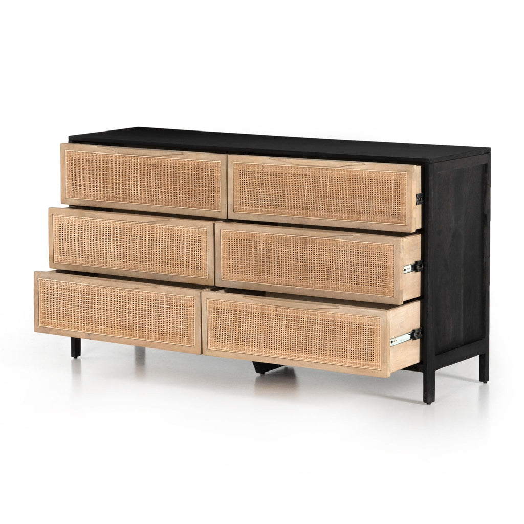 Caned Mango 6 Drawer Dresser - Sage InteriorsTREE