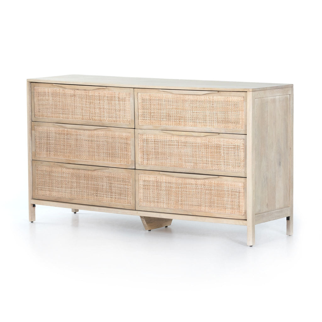 Caned Mango 6 Drawer Dresser - Sage InteriorsTREE