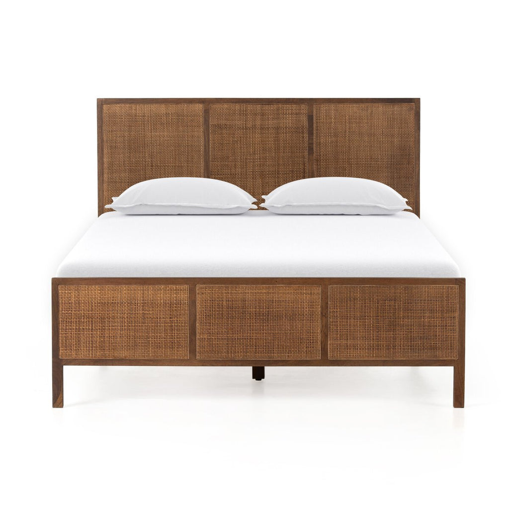 Caned Mano Bed, Brown Wash - Sage InteriorsFour HandsBeds & Bed Frames