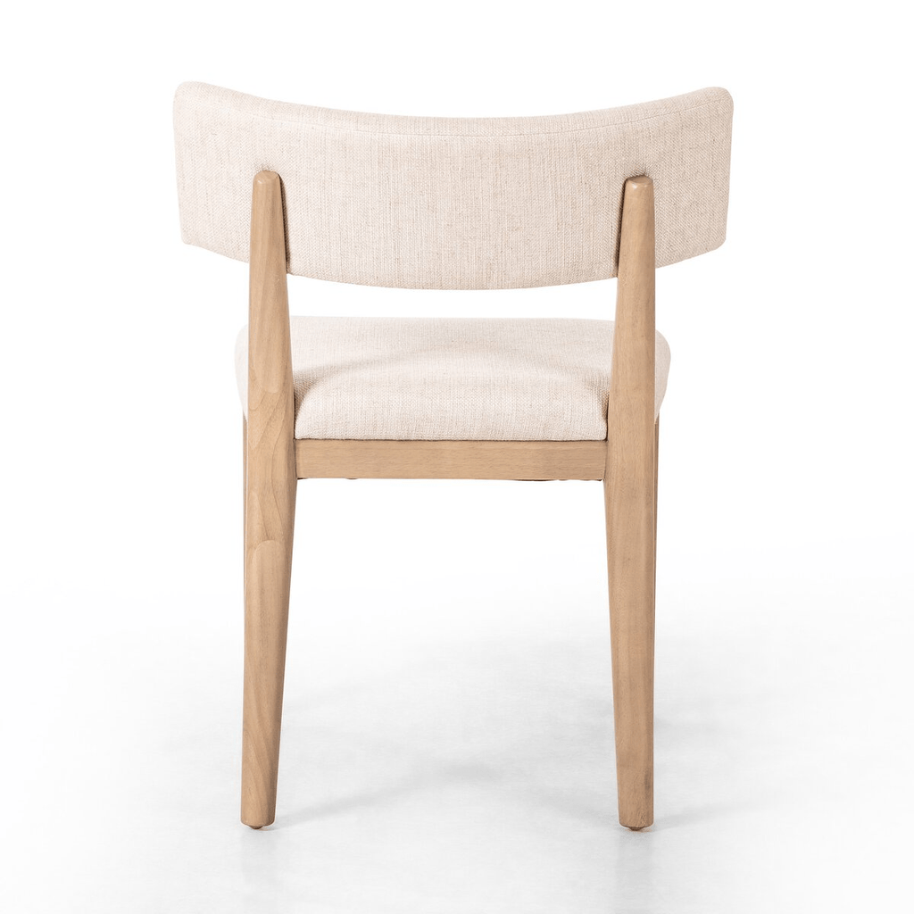 Cardell Dining Chair – Barrel Back Parawood Frame with Fabric Seat - Sage InteriorsSage Interiors