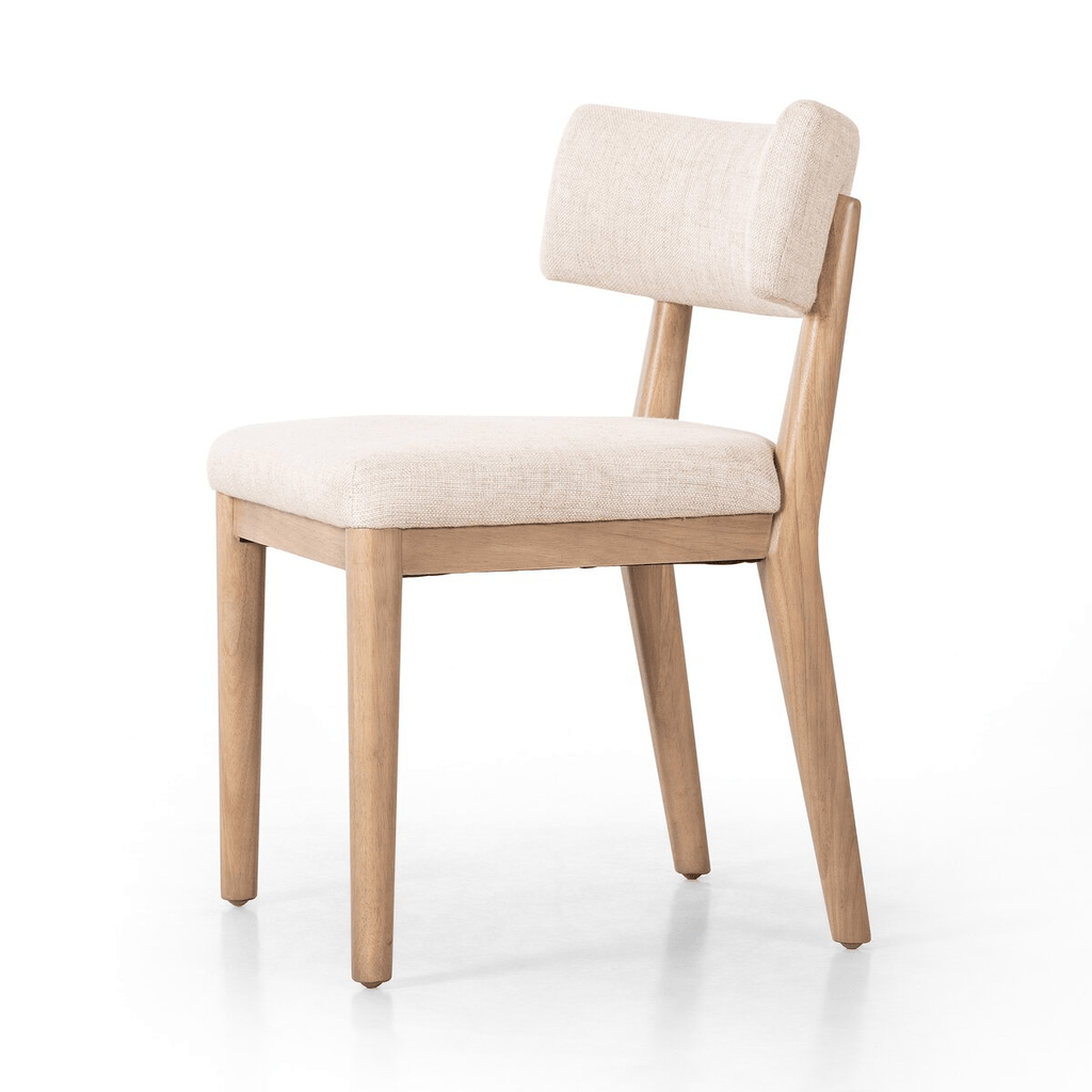 Cardell Dining Chair – Barrel Back Parawood Frame with Fabric Seat - Sage InteriorsSage Interiors