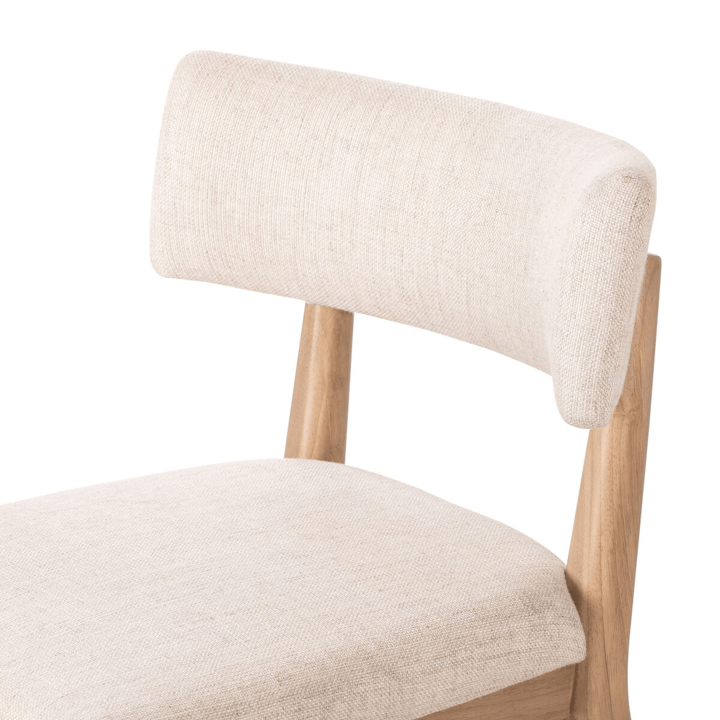 Cardell Dining Chair – Barrel Back Parawood Frame with Fabric Seat - Sage InteriorsSage Interiors