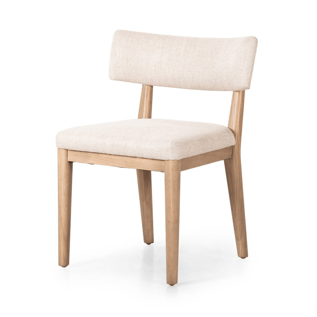 Cardell Dining Chair – Barrel Back Parawood Frame with Fabric Seat - Sage InteriorsSage Interiors