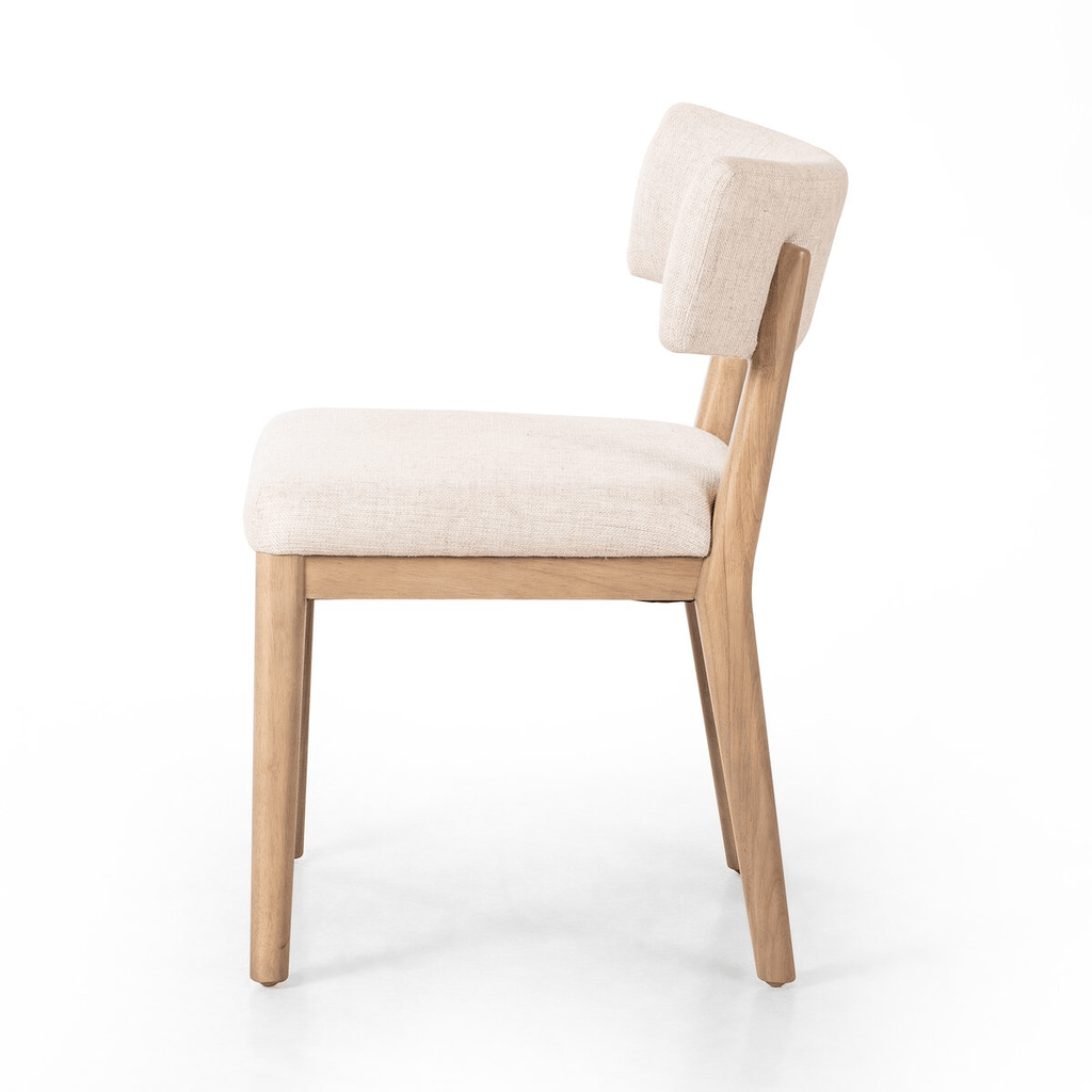 Cardell Dining Chair – Barrel Back Parawood Frame with Fabric Seat - Sage InteriorsSage Interiors