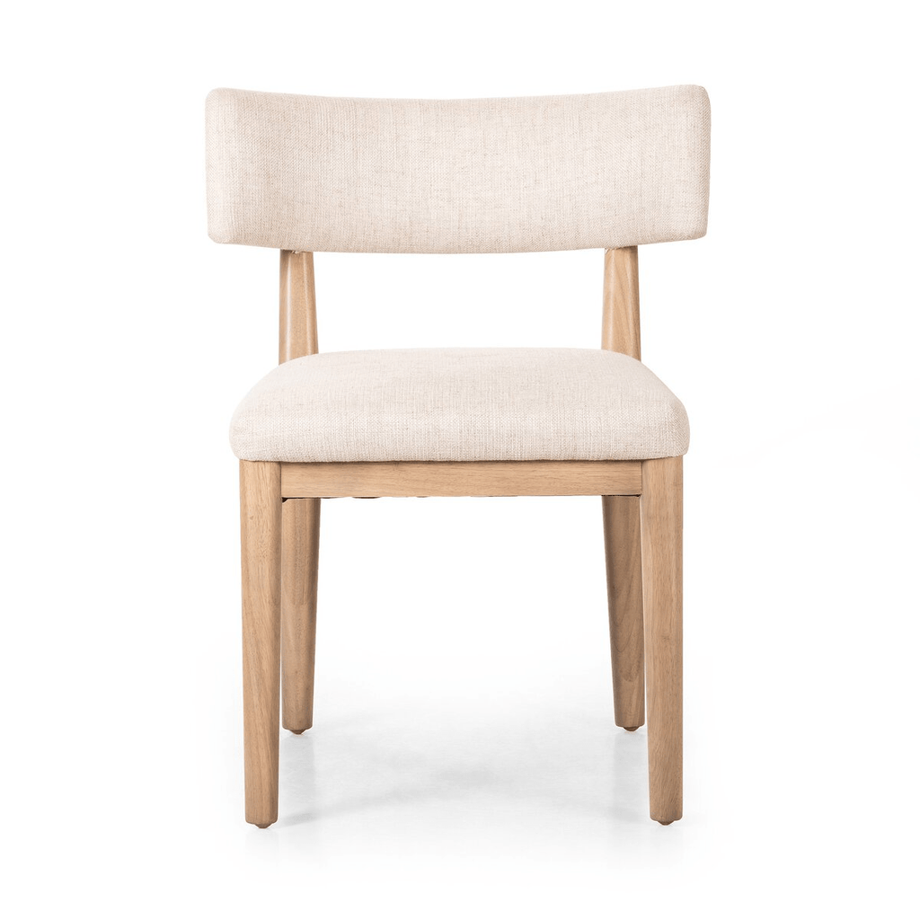 Cardell Dining Chair – Barrel Back Parawood Frame with Fabric Seat - Sage InteriorsSage Interiors