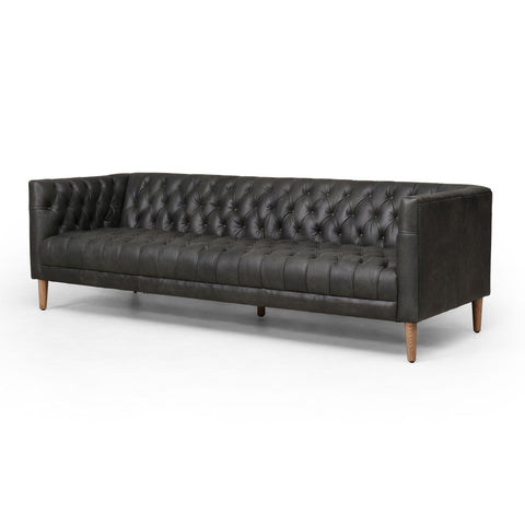 Carnegie Leather Sofa 90" - Sage InteriorsFH