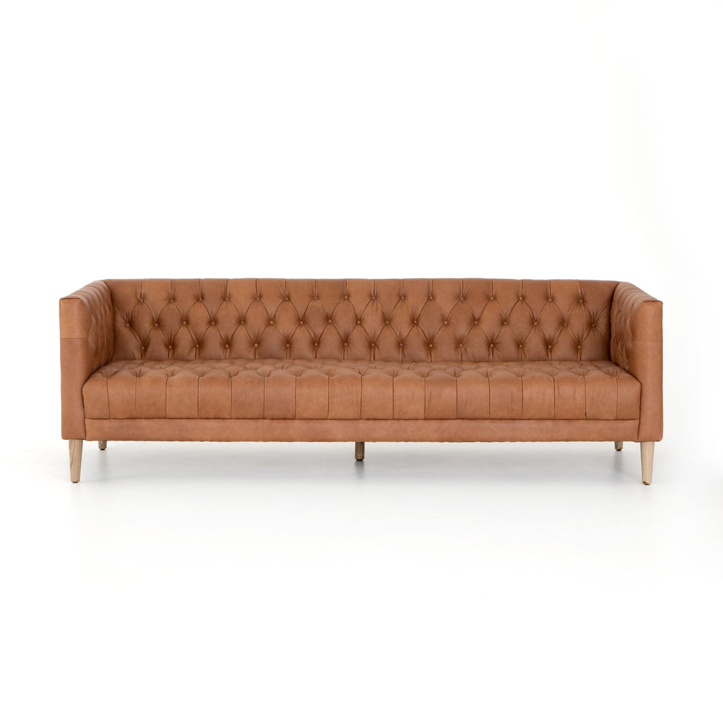 Carnegie Leather Sofa 90" - Sage InteriorsFH