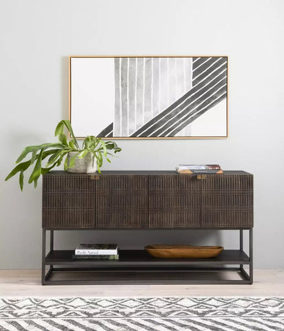 Carved Mango Media Cabinet, Vintage Brown Small - Sage InteriorsFour HandsMedia Stand