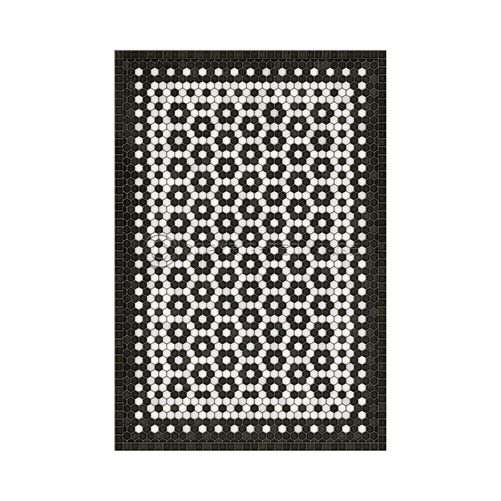Catherine Street Vintage Vinyl Floorcloth - Sage InteriorsSpicher and Co