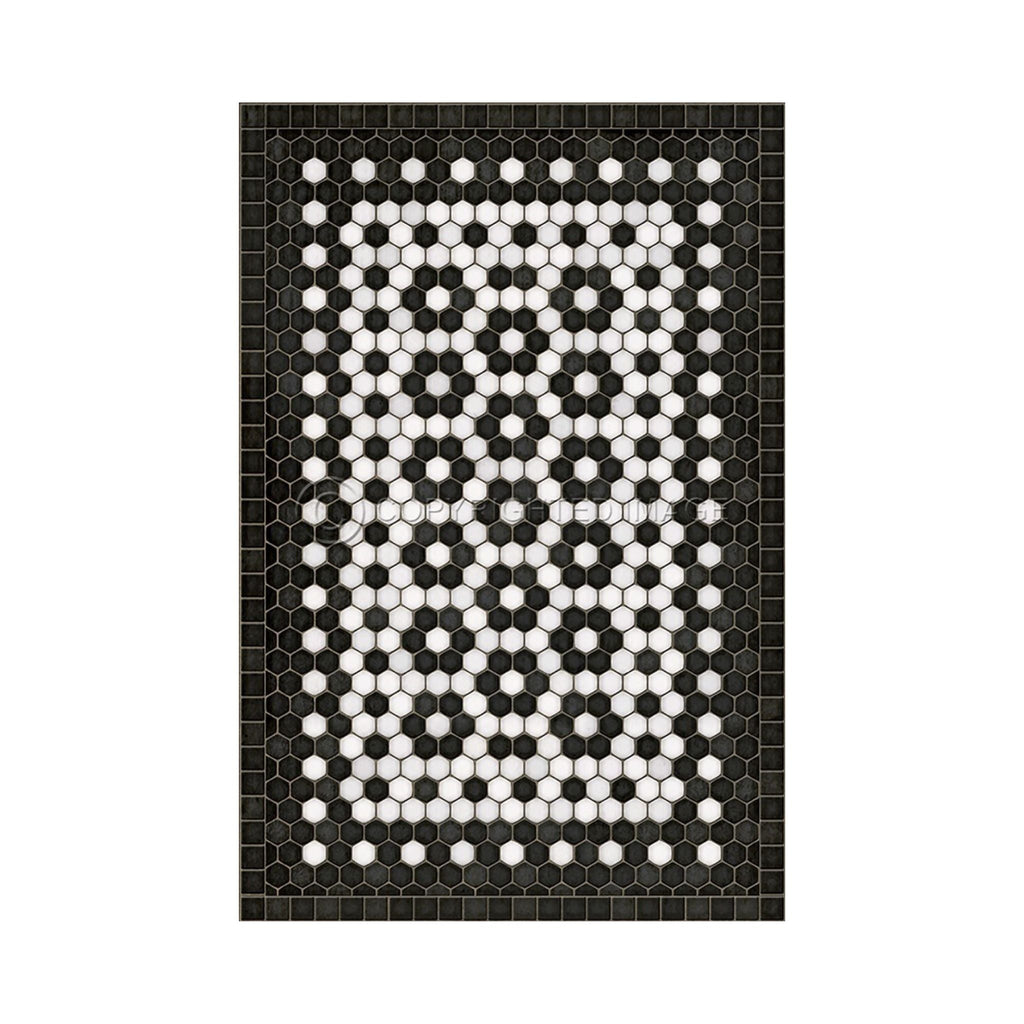 Catherine Street Vintage Vinyl Floorcloth - Sage InteriorsSpicher and Co