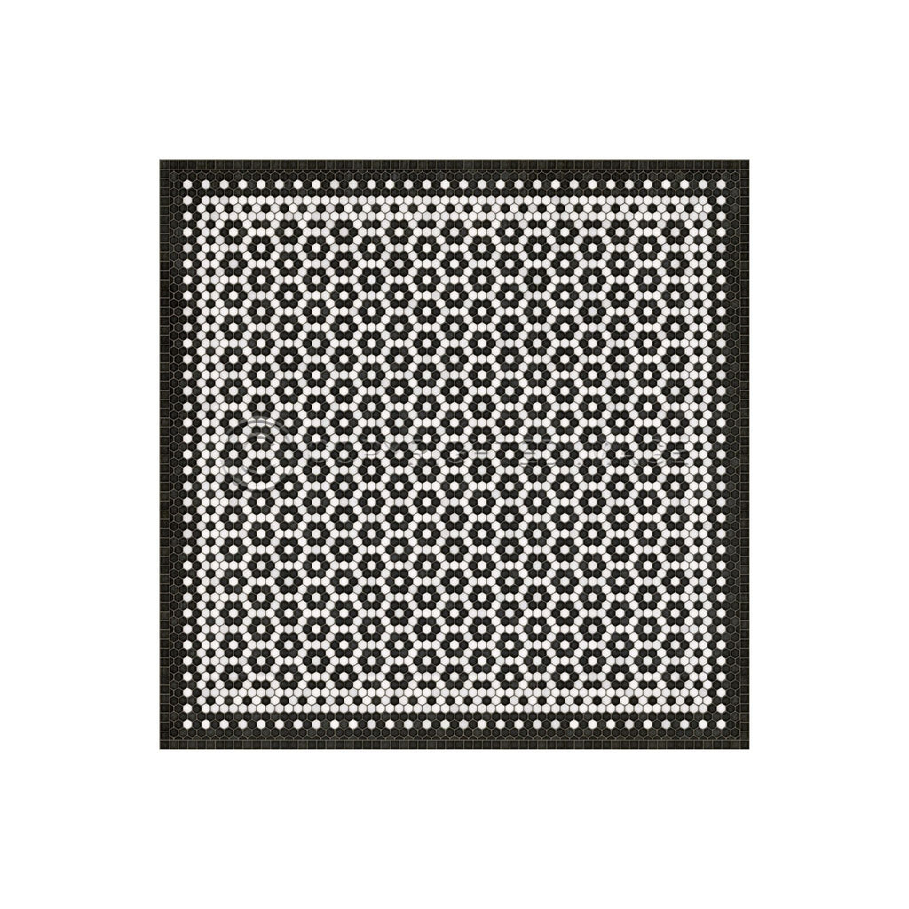 Catherine Street Vintage Vinyl Floorcloth - Sage InteriorsSpicher and Co