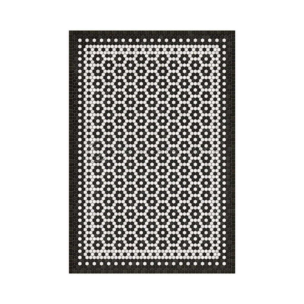 Catherine Street Vintage Vinyl Floorcloth - Sage InteriorsSpicher and Co