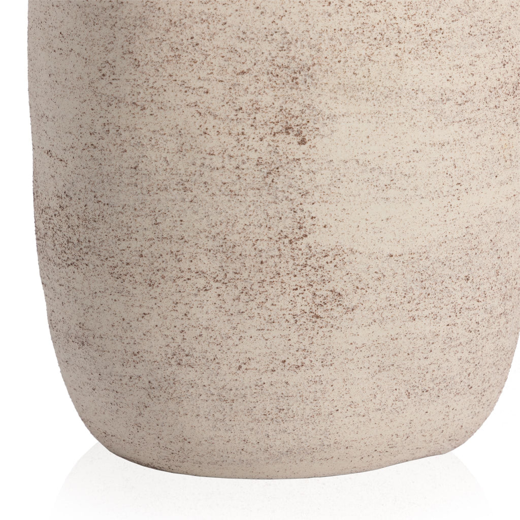 Badan Ceramic Vase, Distressed Creme, Delivered to You Sooner