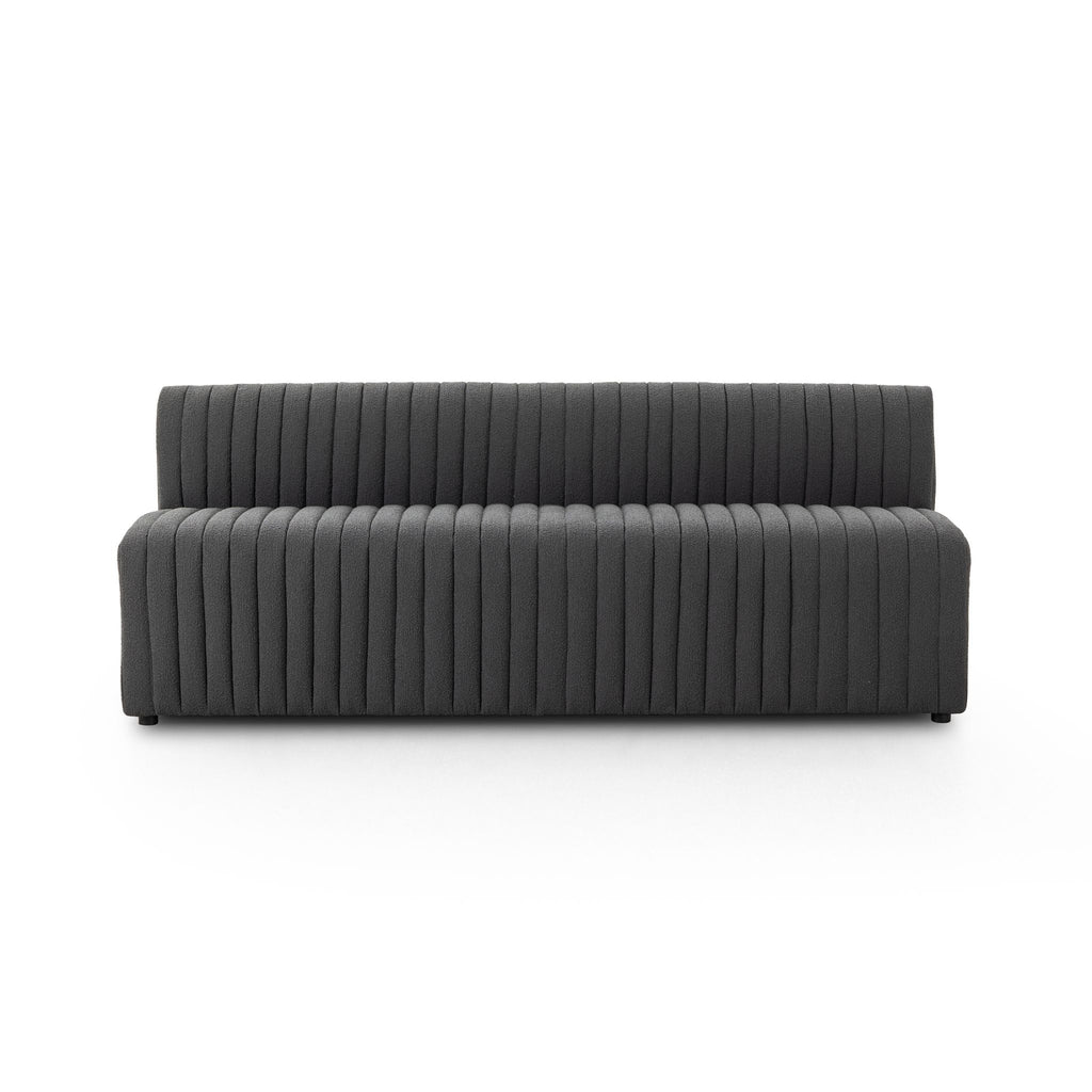 Channel Dining Banquette, Fiqa Boucle Charcoal - Sage InteriorsFHDining bench
